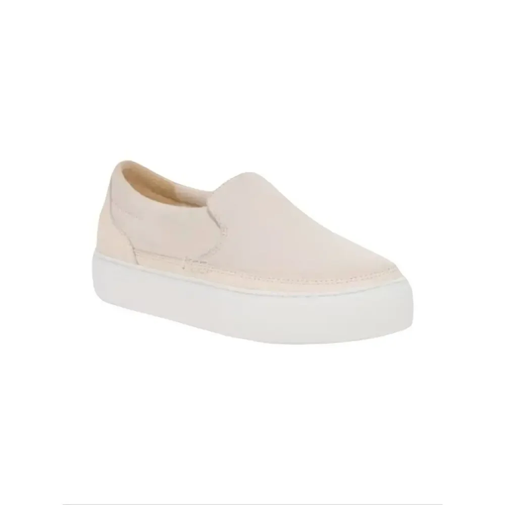 UGG Zilo Slip-On Sneaker Off White Suede And Smppth Leather Womens Size 10 New